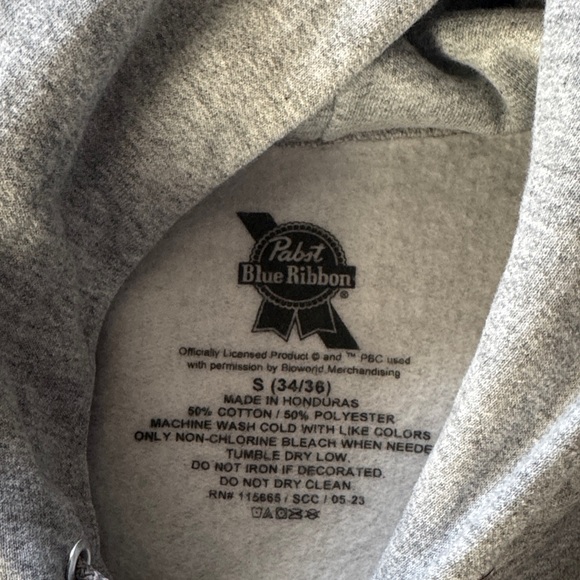 Pabst Blue Ribbon Gray Hoodie - Picture 2 of 3